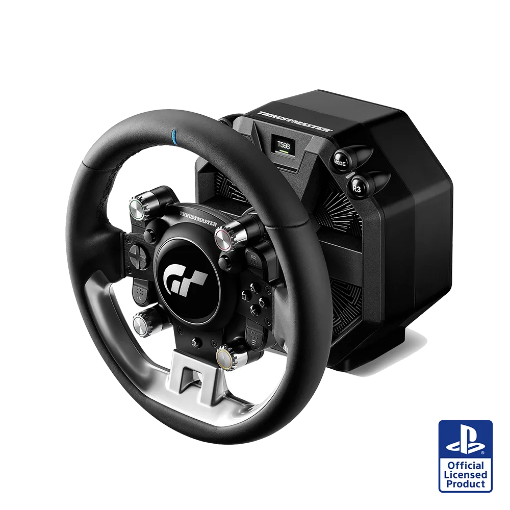 Thrustmaster GT Wheel Add On gemonteerd op T598 wheel base