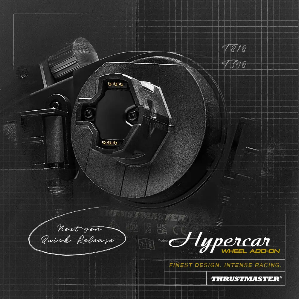 Next Generation Quick Release aansluiting van de Thrustmaster HYPERCAR Wheel Add On