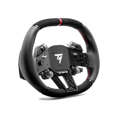 Schuin vooraanzicht van de Thrustmaster HYPERCAR Wheel Add On simrace stuur