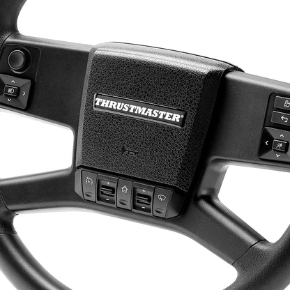 Bedieningsknoppen op het Thrustmaster SimTask Truck 40 stuur