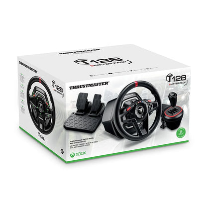 Verpakking van de Thrustmaster T128 Shifter Pack voor Xbox en PC