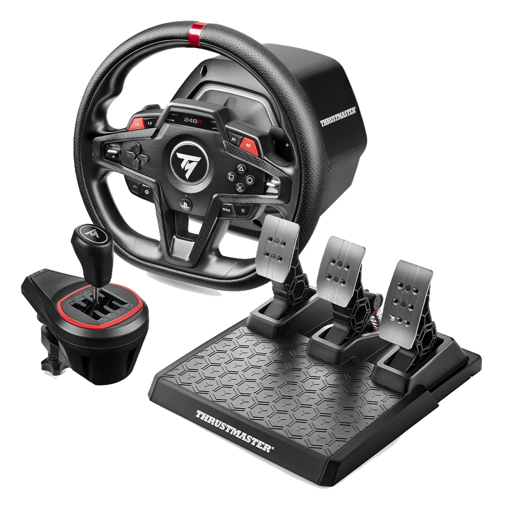 Thrustmaster T248R Shifter Pack racestuur met T3PM pedalen en TH8S shifter voor PS5 PS4 en PC