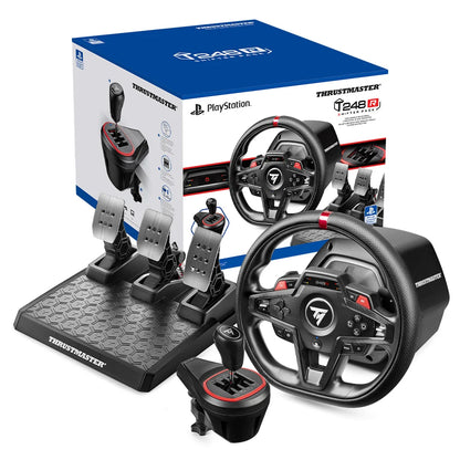 Thrustmaster T248R Shifter Pack verpakking met racestuur T3PM pedalen en TH8S shifter