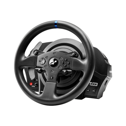 Thrustmaster T300 RS GT racestuur met Force Feedback wheelbase en PlayStation bediening vanaf de voorkant