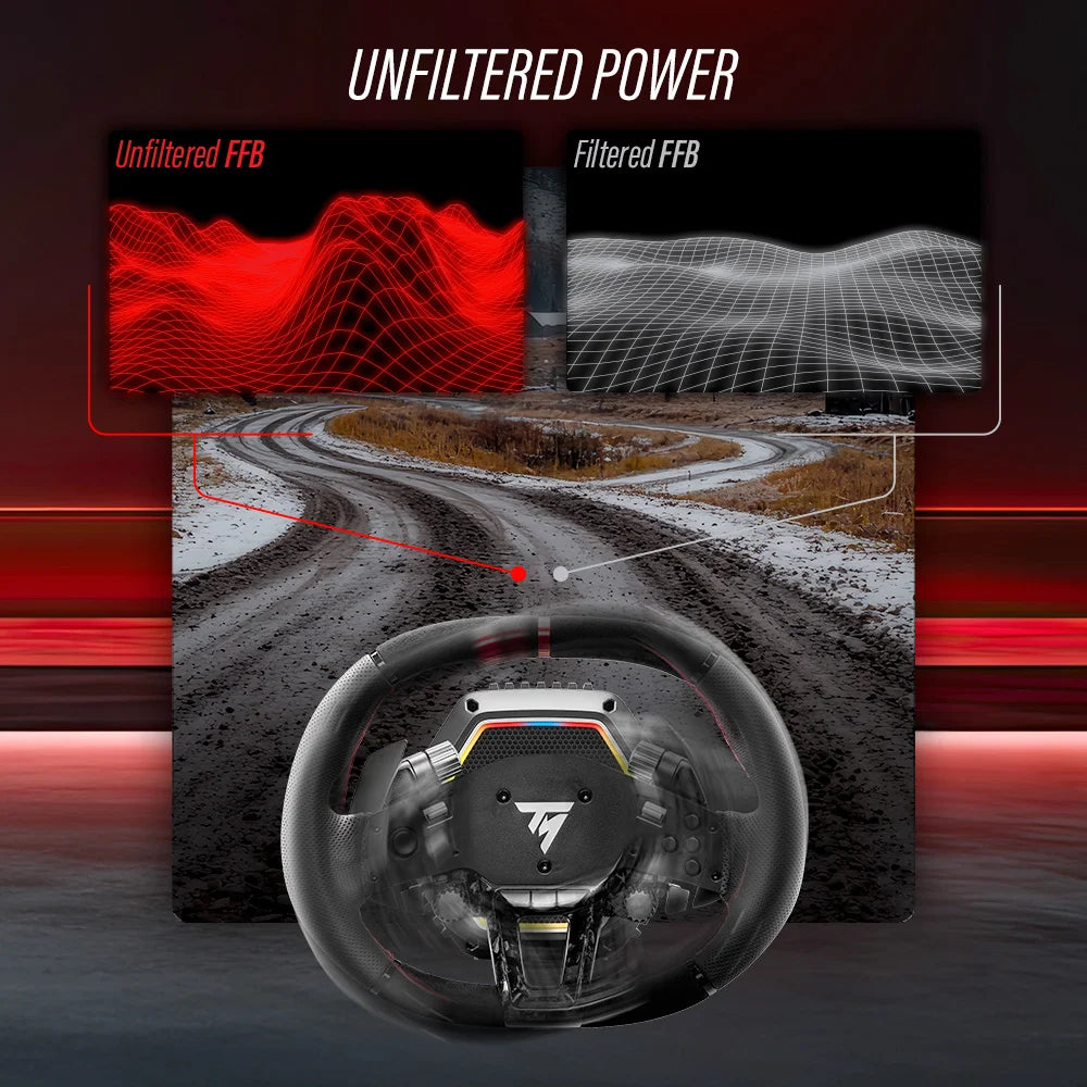 Ongefilterde sim racing Force Feedback van de Thrustmaster T818 Black Edition