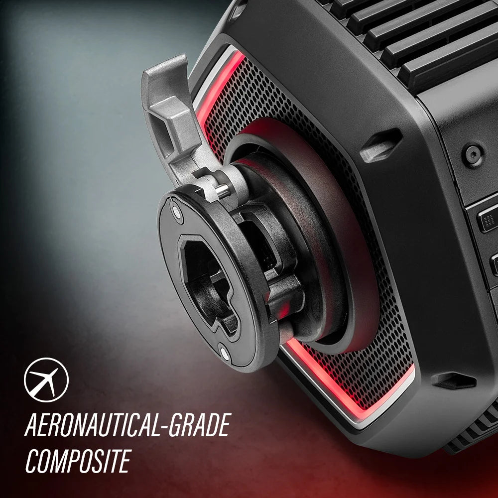 Quick Release systeem van de Thrustmaster T818 Black Edition simracing wheelbase
