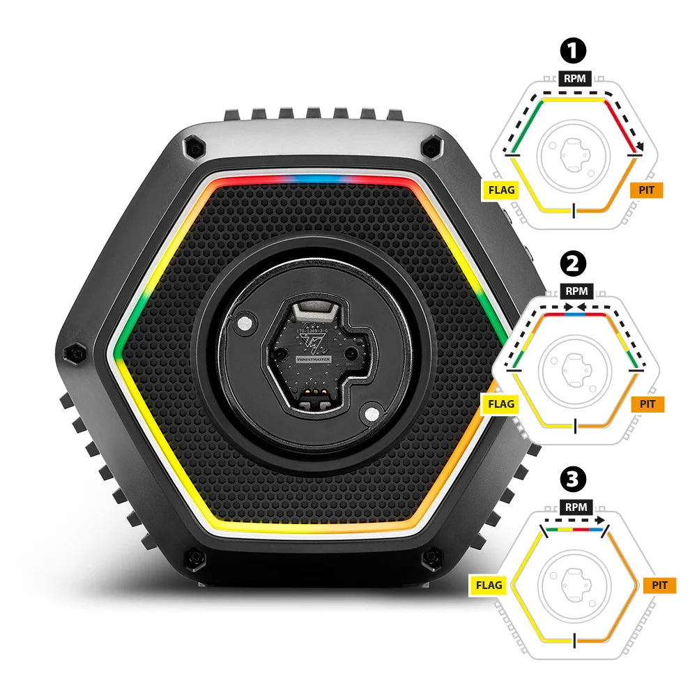 RGB LED verlichting van de Thrustmaster T818 Black Edition Direct Drive wheelbase