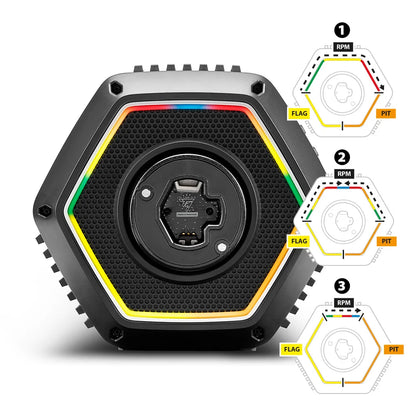RGB LED verlichting van de Thrustmaster T818 Black Edition Direct Drive wheelbase
