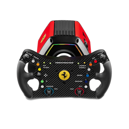 Ferrari 488 GT3 simrace stuur op Thrustmaster T818 Direct Drive wheelbase