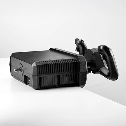 Achteraanzicht van de Thrustmaster TCA Sky Yoke-P met aansluitingen op de basis