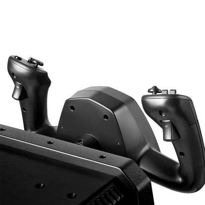 Achterzijde van de stuurhoorn en handgrepen van de Thrustmaster TCA Sky Yoke-P