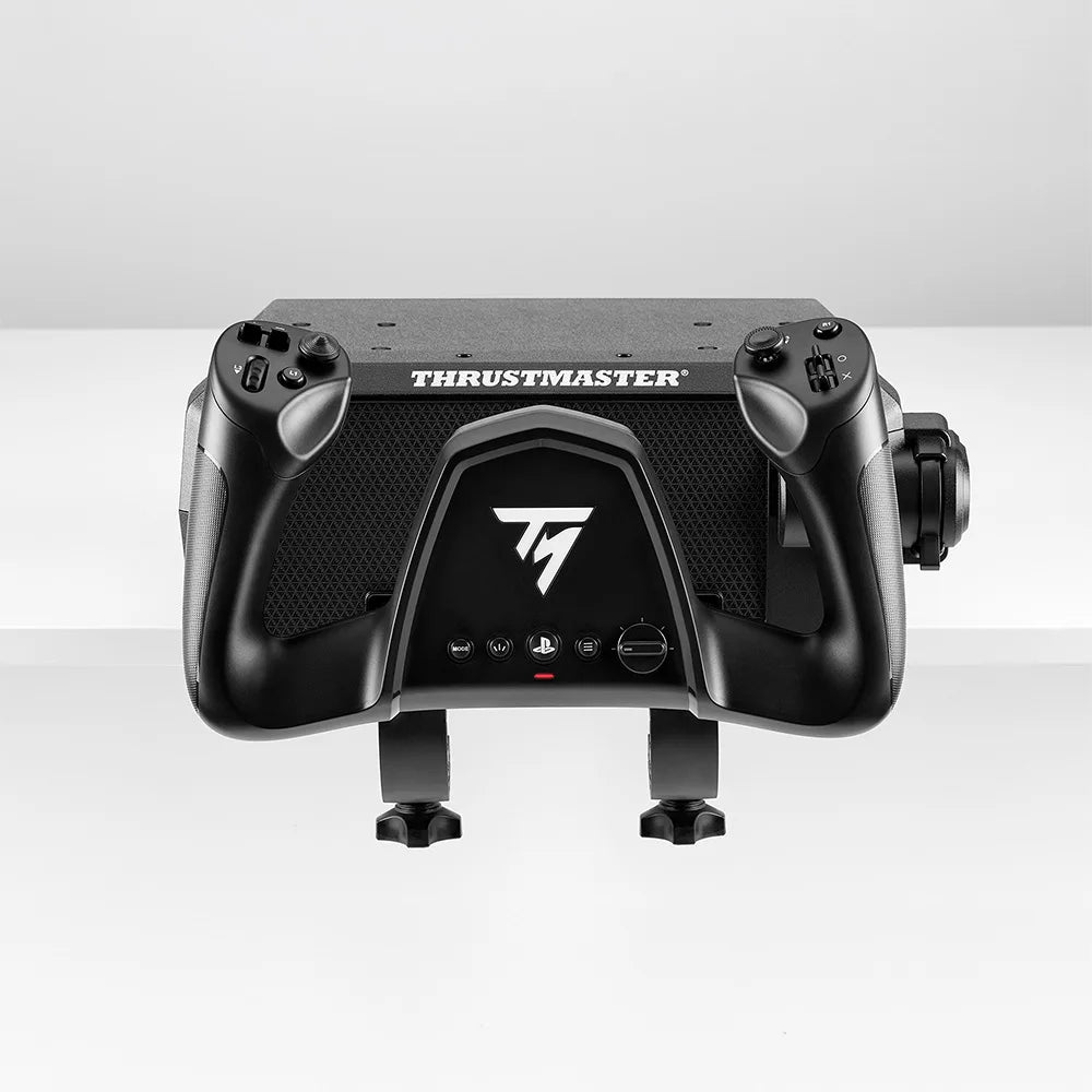 Vooraanzicht van de Thrustmaster TCA Sky Yoke-P met beide handgrepen en montagebeugels