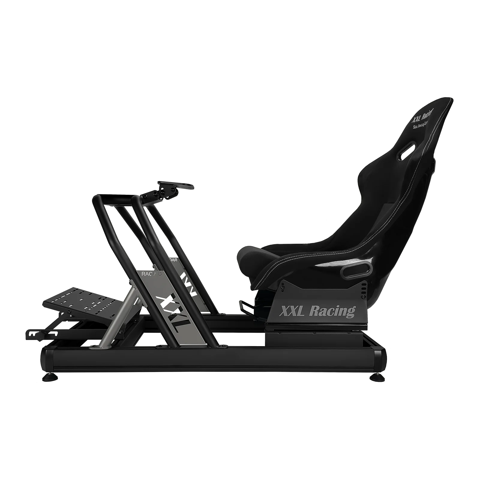XXL Racing Champion V2.5 Grey Edition sim racing cockpit zijaanzicht