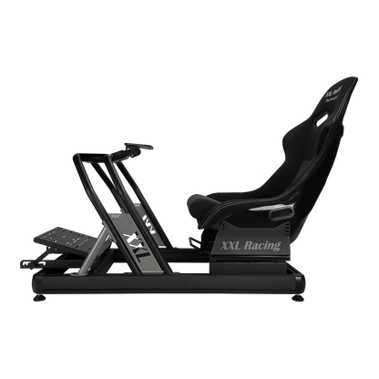 XXL Racing Champion V2.5 Grey Edition sim racing cockpit zijaanzicht