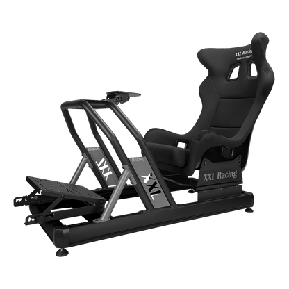 XXL Racing Champion V2.5 PRO Grey Edition sim racing cockpit vooraanzicht