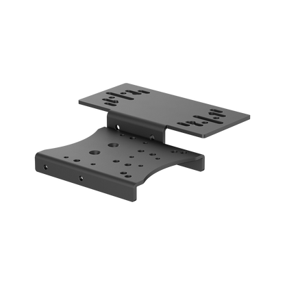 Angled view of the XXL Racing gearshift and handbrake holder adapter